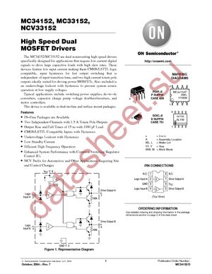 NCV33152DR2G datasheet  